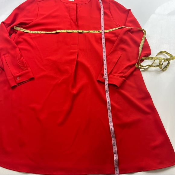 Ann Klein women’s red orange tunic 0X L54-10 - Picture 4 of 5